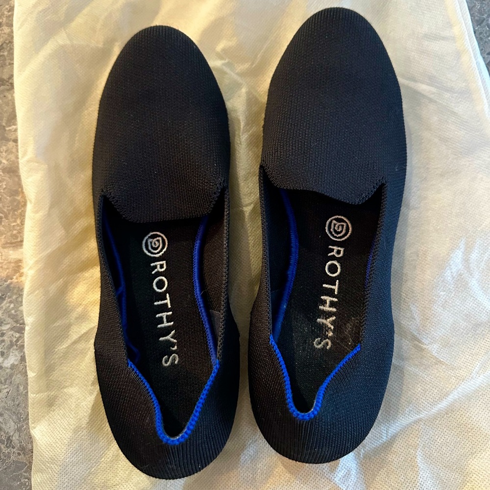 Rothy's Black Loafer Shoes Size 8